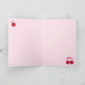 Pink Bow Cherry You Are Cherrific Valentine's Day カード (内部)