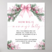 Pink Bow Christmas How Big is Mommy's Belly Game ポスター (正面)