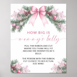 Pink Bow Christmas How Big is Mommy's Belly Game ポスター