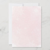 Pink Bow Christmas Tree Oh What Fun Baby Shower 招待状 (裏面)