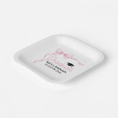 Pink Bow Class Of 2026 Graduation Party ペーパープレート (傾斜あり)