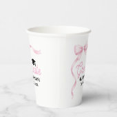 Pink Bow Class Of 2026 Graduation Party 紙コップ (右)