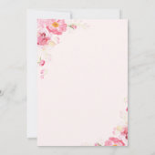 Pink Bow Coffee Bridal Shower Invitation 招待状 (裏面)