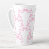 Pink bow Coffee Mug カフェラテマグ (左アングル)