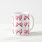 Pink Bow Coffee/Tea Mug コーヒーマグカップ (正面右)