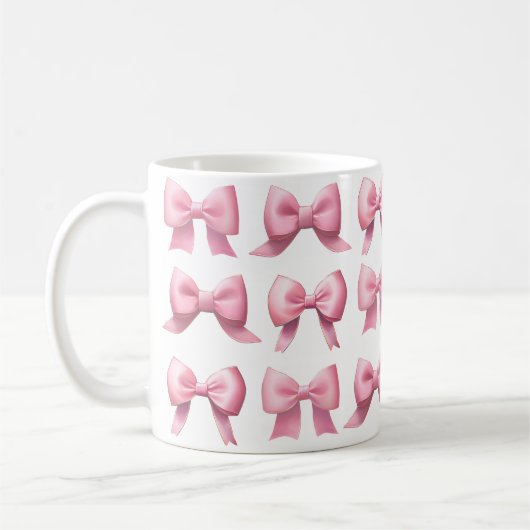 Pink Bow Coffee/Tea Mug コーヒーマグカップ (左)
