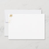 Pink Bow Cold Outside Baby Girl Shower サンキューカード (裏面)