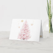 Pink Bow Cold Outside Baby Girl Shower Thank カード (裏面)