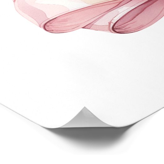 Pink bow Confirmation welcome ポスター (角)