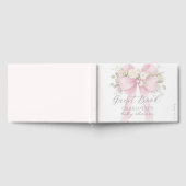 Pink Bow Coquette Baby Girl Shower ゲストブック (全面)