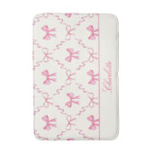 Pink Bow Coquette Bath Mat バスマット (正面縦)