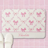 Pink Bow Coquette Bath Mat バスマット