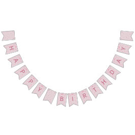 Pink Bow Coquette Birthday  バンティングフラッグ