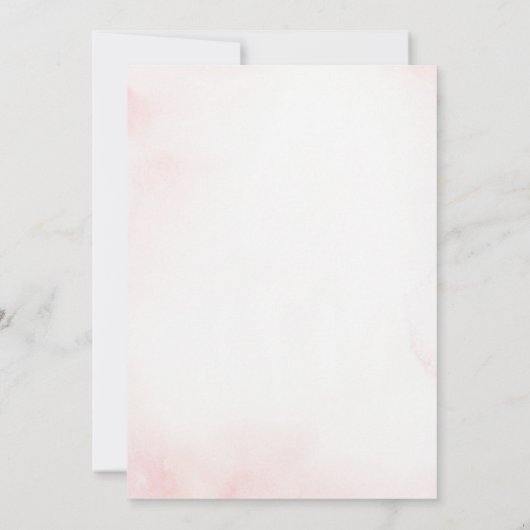 Pink Bow Coquette Butterfly 1st Birthday Invitatio 招待状 (裏面)