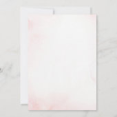 Pink Bow Coquette Butterfly Sweet Little Girl Baby 招待状 (裏面)