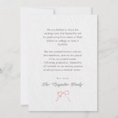 Pink Bow Coquette Photo Graduation Party  案内状 (裏面)