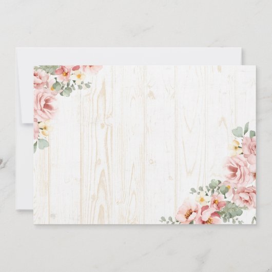 Pink Bow Coquette Rodeo Birthday with Photo 招待状 (裏面)