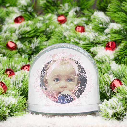 pink bow crest Baptism thank you  (クリスマス)