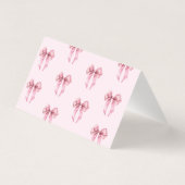 Pink Bow elegant birthday party place card (裏面)