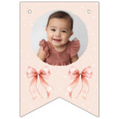 Pink Bow First Birthday! バンティングフラッグ (第3の旗)