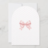 Pink Bow Floral Coquette Baby in Bloom Shower 招待状 (裏面)