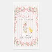 Pink Bow Floral Goose Baby Shower (正面)