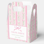 Pink Bow Floral Graduation フェイバーボックス (オープン)