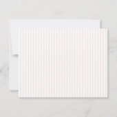 Pink Bow Floral Nursery Note Card 案内状 (裏面)