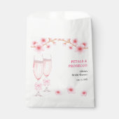 Pink Bow Floral Petals and Prosecco Bridal Shower  フェイバーバッグ (正面)