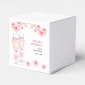 Pink Bow Floral Petals and Prosecco Bridal Shower  フェイバーボックス (裏面サイド)