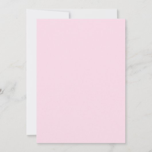 Pink Bow Floral Scalloped Frame Baby Shower  招待状 (裏面)