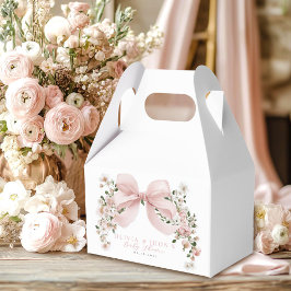Pink Bow Floral Sweet Little Girl Baby Shower フェイバーボックス