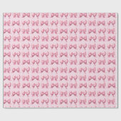 Pink Bow Gift Wrapping Paper ラッピングペーパー (フラット)