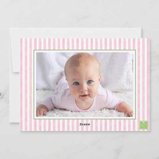 Pink Bow Ginger Jar Christmas Tree Photo シーズンカード (裏面)