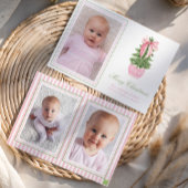 Pink Bow Ginger Jar Christmas Tree Photo シーズンカード