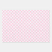 Pink Bow & Gingham Watercolor Wrapping Paper Set ラッピングペーパーシート (正面2)