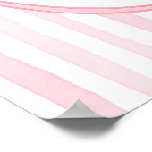 Pink Bow Girl 1st Birthday Welcome ポスター (角)