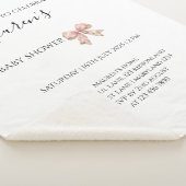 Pink Bow Girl Baby Shower  シェルパブランケット (3/4)