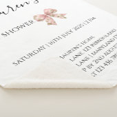 Pink Bow Girl Baby Shower  シェルパブランケット (3/4)