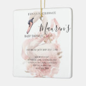 Pink Bow Girl Baby Shower セラミックオーナメント (左)