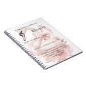 Pink Bow Girl Baby Shower ノートブック (右側)