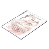 Pink Bow Girl Baby Shower ノートブック (左側)