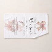 Pink Bow Girl Baby Shower  ハンドタオル (ハンドタオル)