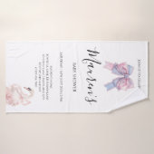 Pink Bow Girl Baby Shower  バスタオル (バスタオル)