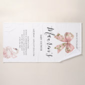 Pink Bow Girl Baby Shower バスタオル (バスタオル)