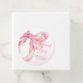 Pink Bow Girl Baby Shower フェイバータグ (インサイチュ)