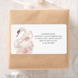 Pink Bow Girl Baby Shower  ラベル