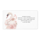 Pink Bow Girl Baby Shower ラベル (正面)