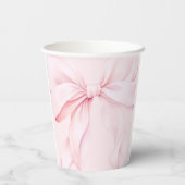 Pink Bow Girl Baby Shower 紙コップ (裏面)