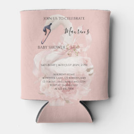 Pink Bow Girl Baby Shower  缶クーラー